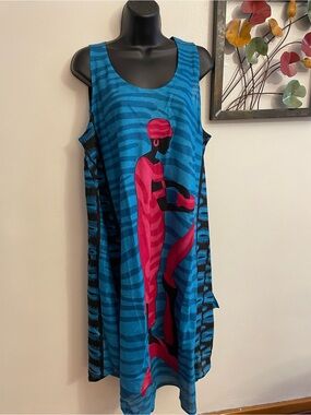 Seven Islands New York Sleeveless Midi Dress - Size Large